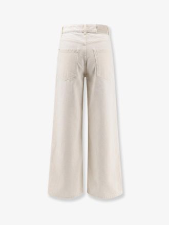 Brunello Cucinelli Womens Jeans Relaxed Boyfriend White Cotton Trousers