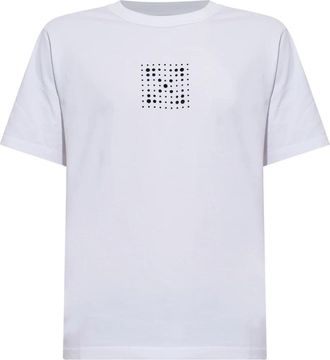 Off-white Bedruikt katoen-jersey T-shirt - Heren - T-shirts - Wit - L - Katoen - Tops