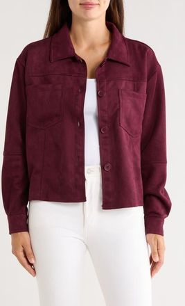 Beach Lunch Lounge Shea Faux Suede Jacket in Very Bordeaux at Nordstrom, Size X-Large