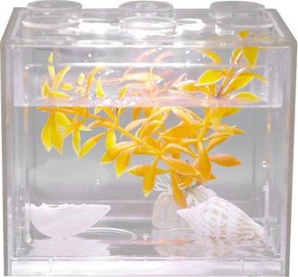 No Brand Mini Acuario, Pecera Transparente De Escritorio, Caja Decorativa Para Acuario Para Oficina Y Mesa De T&eacute;