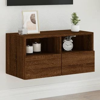 vidaXL Vidaxl - Mueble De Pared Tv Madera Ingenier&iacute;a Marr&oacute;n Roble 60x30x30 Cm