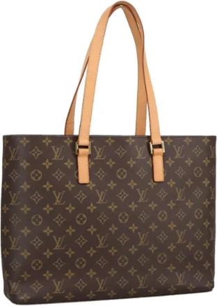 Louis Vuitton Pre-owned Tote Bags, female, Brown, Size: ONE SIZE Pre-owned Canvas Tote Bag