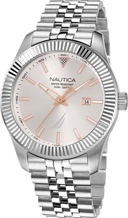 Nautica NAPPBS250 Mens Pacific Beach Watch - Silver - One Size