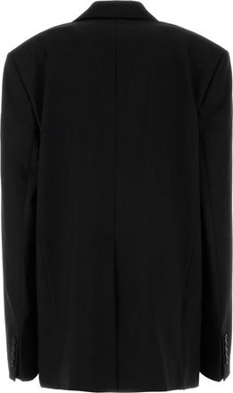 Y / Project Womens Y Project Draped Lapel Blazer Black Polyester Wool Elastane Blazers