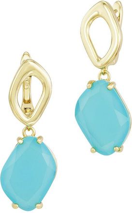Savvy Cie Jewels 14K Plated Cz Drop Earrings
