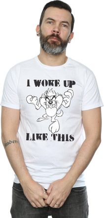 Looney Tunes Mens Taz I Woke Up Like This T-Shirt X-Large White