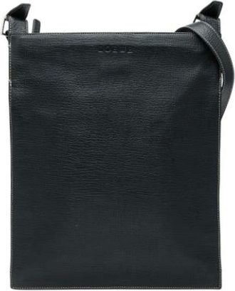 Loewe Pre-owned Cross Body Bags, female, Black, Size: ONE SIZE Pre-owned Leather Shoulder Bag