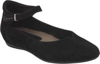 Earthies Womens Emery Ballet Flat In Black Suede
