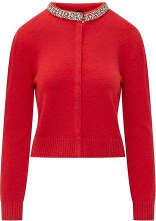 Pinko Colonia Cardigan BL - Dames - Vesten - Rood - L - Truien & Vesten