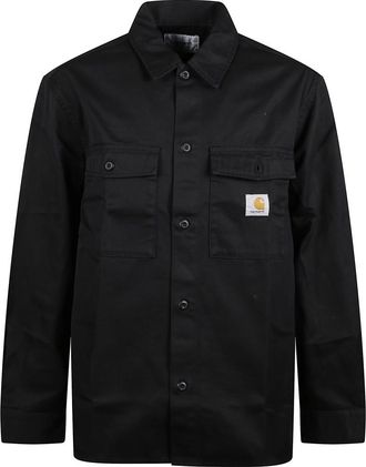 Carhartt Work in Progress Black Logo Shirt Jacket