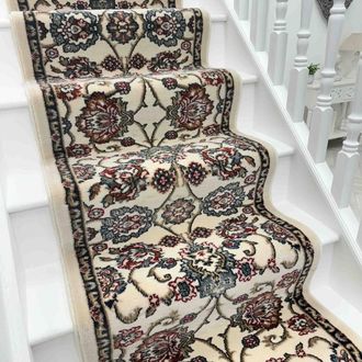Runrug Stair Runner Carpet - Soft & Comfortable, 0.43 Inch - Melody in Ivory | Size: 66 cm x 690 cm