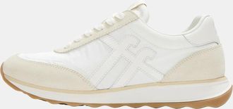 FitFlop Womens FitFlop Womens Retro-Q FF Fabric/Suede Trainers - Urban White Mix 646 - Size: 6