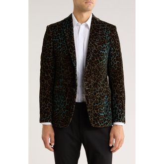 John Varvatos Leopard Cotton Sport Coat at Nordstrom Rack, Size 40 Regular