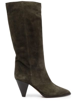 Isabel Marant Rouxy suede knee-high boots - Green