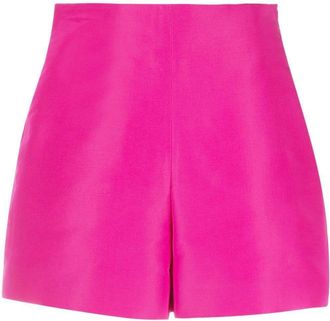 Valentino Garavani high-waisted silk shorts - women - Silk/Silk/Viscose - 42 - Pink
