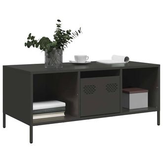 Berkfield Home Sturdy Coffee Table Black 101.5x50x43.5 cm Cold-rolled Steel