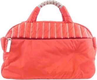 Chanel Pre-owned Vintage Nylon Handbag - Dames - Vintage Handtas - Rood - ONE Size - Nylon - Vintage