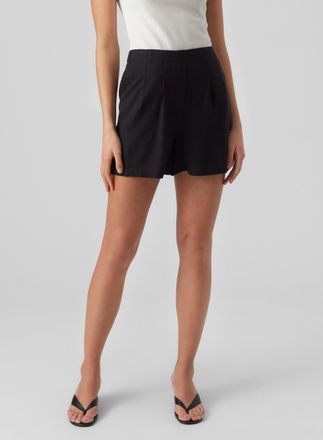 Vero Moda Shorts VERO MODA VMJESMILO HW SHORTS WVN NOOS, Damen, Gr. XL (42), N-Gr, schwarz, Web, Obermaterial: 55% Viskose, 45% Leinen, unifarben, regular fit k