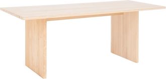 Deco Wood Mesa de comedor de madera maciza en tono natural de 180x75cm