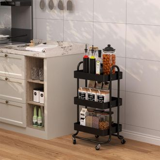 Vicco Roll Container Tron, Negro, 45.9 X 78.7 Cm Vicco