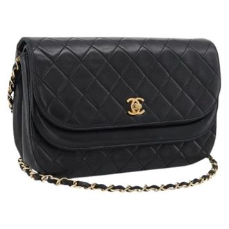 Chanel Pre-owned Vintage Schoudertas - Dames - Pre-owned - Zwart - Maat: ONE Size Leer