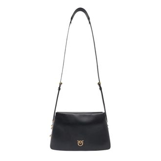 Pinko Pinko, Dames, Tassen, Zwart, Maat: ONE Size Katoen