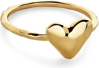 Monica Vinader Anello Heart Stacking - Oro