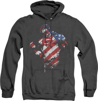 Gildan Superman The American Way Adult Heather Hoodie / Hooded Sweatshirt