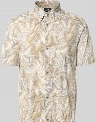 A|X Armani Exchange Regular Fit Freizeithemd mit Kentkragen in Beige, Gr&ouml;&szlig;e XXL