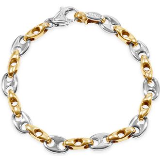 Pompeii3 Mens Designer Mariner Link 14k Gold (32gram) or Platinum (51gram) 5-9mm Bracelet 8.75