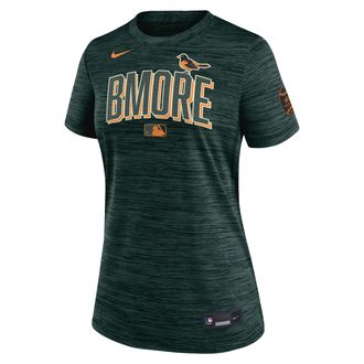 Nike Baltimore Orioles Authentic Collection City Connect Velocity Nike Womens Dri-FIT MLB T-Shirt in Green | 03EY3EYOLE-YCQ