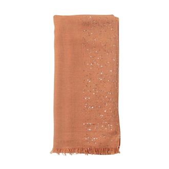 Faliero Sarti Winter Scarves, female, Orange, Size: ONE SIZE Sequin Embellished Scarf