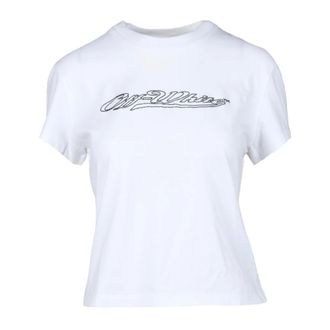 Off-white T-Shirts, female, White, M, Cotton T-shirt