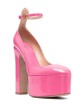 Valentino VLogo Signature Patent Platform Heel - Pink
