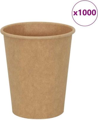 vidaXL Tazas De Caf&eacute; De Papel 1000 Uds 8oz 200ml Marr&oacute;n Vidaxl
