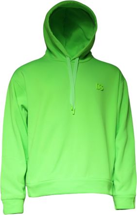 Dolce & Gabbana Green Logo Hooded Pullover Sweatshirt Mens Sweater (Pre-Owned)