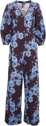 Lords of Harlech Jill Stretch Tencel Jumpsuit in Serious Floral Plum at Nordstrom, Size Xx-Large