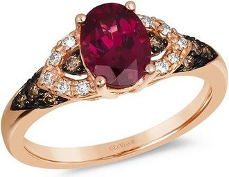 Le Vian 14K 1.39 Ct. Tw. Diamond & Rhodolite Eternity Ring