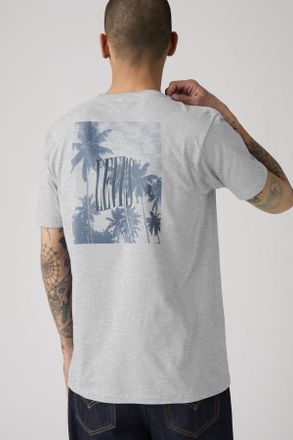 Levi's Camiseta estampada con fit holgado - Hombre - 2XL - Gris / Levis Palm Trees Mid Tone Heather Grey