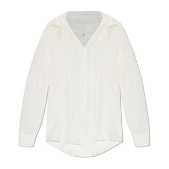 Maison Margiela Casual Shirts, male, Beige, Size: XL Silk Shirt