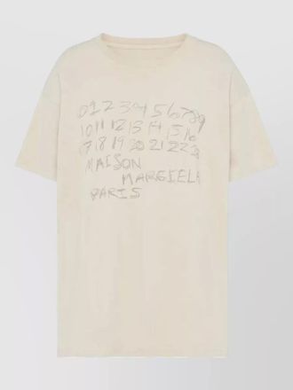 Maison Margiela number print graphic relaxed fit t shirt