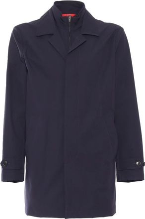Fay Morning Stretch DB Front - Heren - Mantel - Blauw - XL - Polyester - Jassen