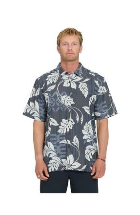 Quiksilver Tropic Bloom Short Sleeve Shirt in Dark Denim at Nordstrom, Size Xx-Large