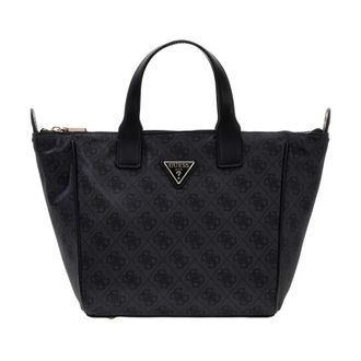Guess Adrian Logo Small Tote - - Bags - Donna - Nero - ONE SIZE