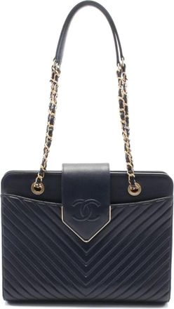 Chanel Borsa a spalla V-Stitch anni 16-17 - Blu
