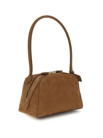 Alaia Womens Shoulder Bag Le Bouledogue Burnt Umber 2 Calf Leather