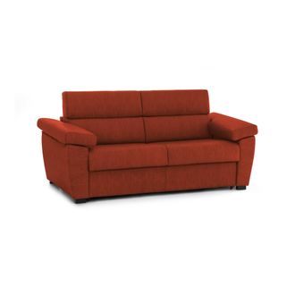 Dmora Dmora - Sof&aacute; Cama 2 Plazas Quintiliana, Sof&aacute; Convertible Para Sal&oacute;n, Acolchado, Desenfundable, Calidad 100% Made In Italy, 205x95 H100 Cm, Naranja