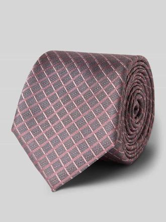 Willen Krawattenfabrik Krawatte aus reiner Seide mit Logo-Patch 6,5cm in Altrosa, Größe 1