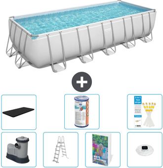 Bestway Piscina Bestway Power Steel Rectangular - 640x274x132 Cm - 8-piezas S622
