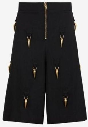 Roberto Cavalli Tiger Tooth Embellished Shorts, Brand Size 48 ( US Size 32 )